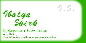 ibolya spirk business card